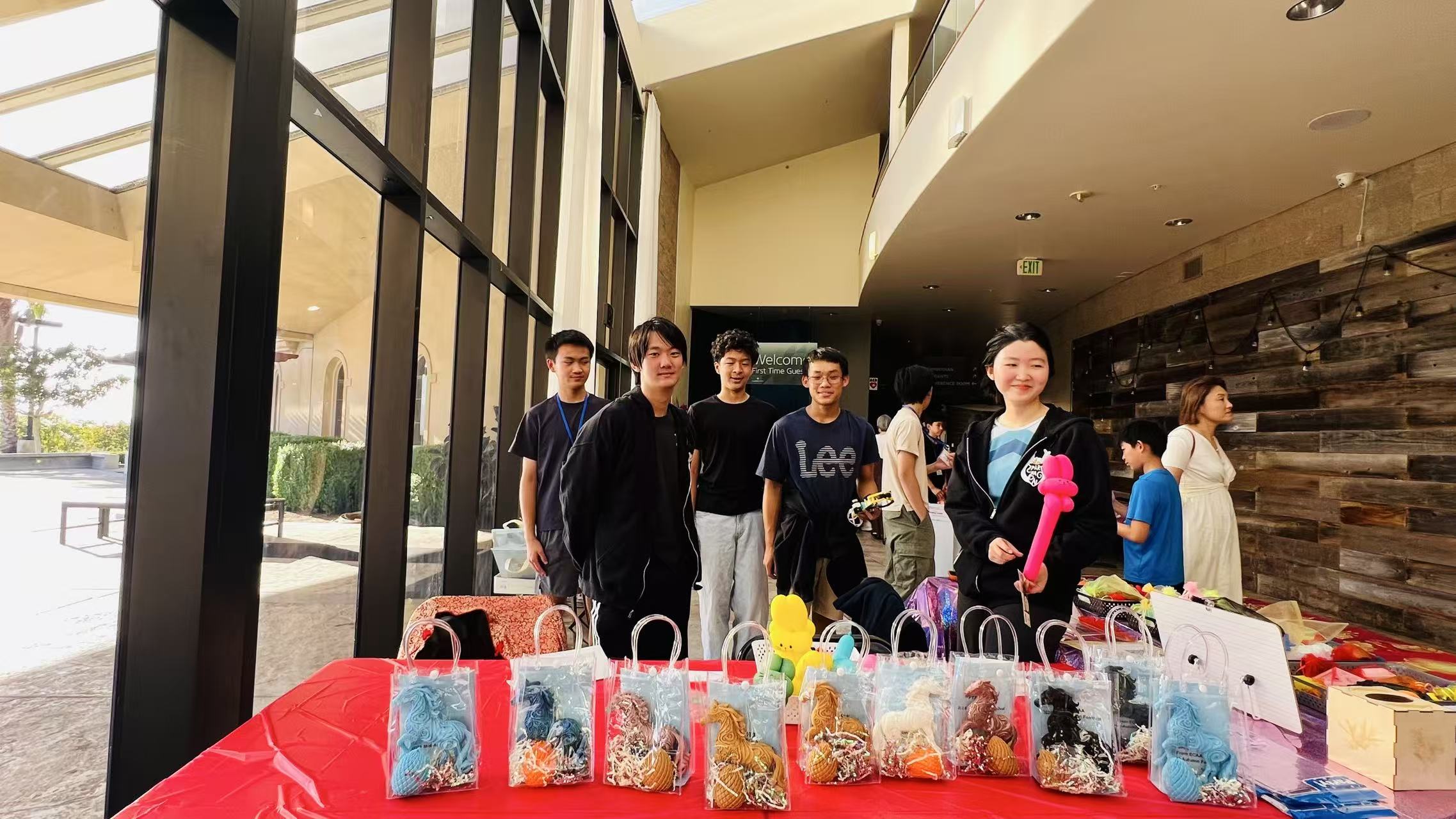Paragon members sharing 3D-printed projects at their Moon Festival booth